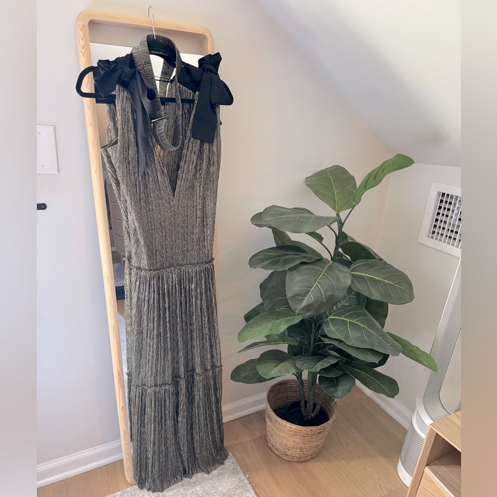 Sabina Musayev Ray Dress | Gold, Medium